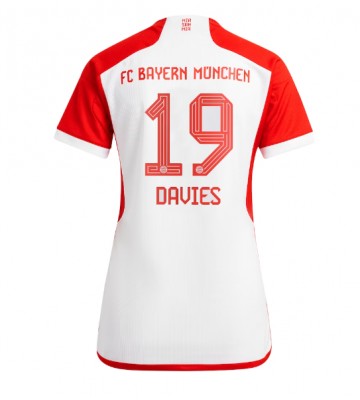 Bayern Munich Alphonso Davies #19 Replica Home Stadium Shirt for Women 2023-24 Short Sleeve